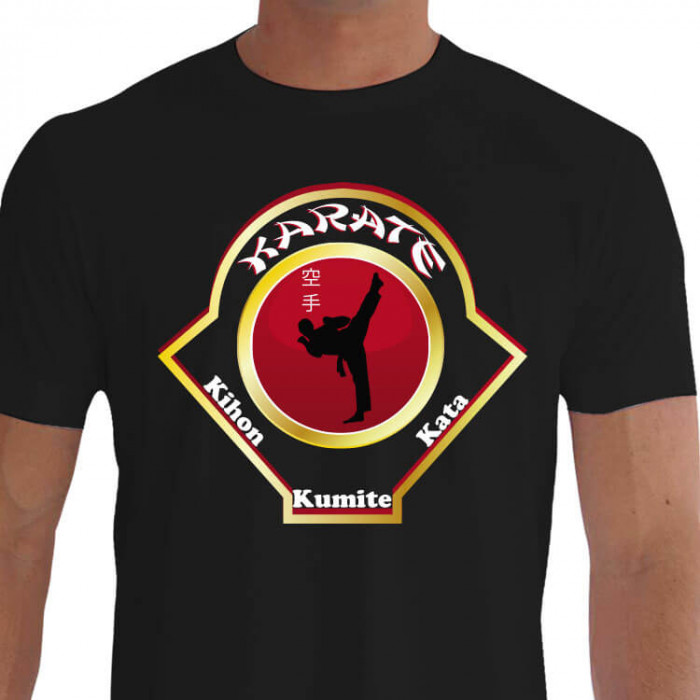 Camiseta - Karatê - Carateca Treinamento Estilo Moderno Ensino por Kihon Kata e Kumite