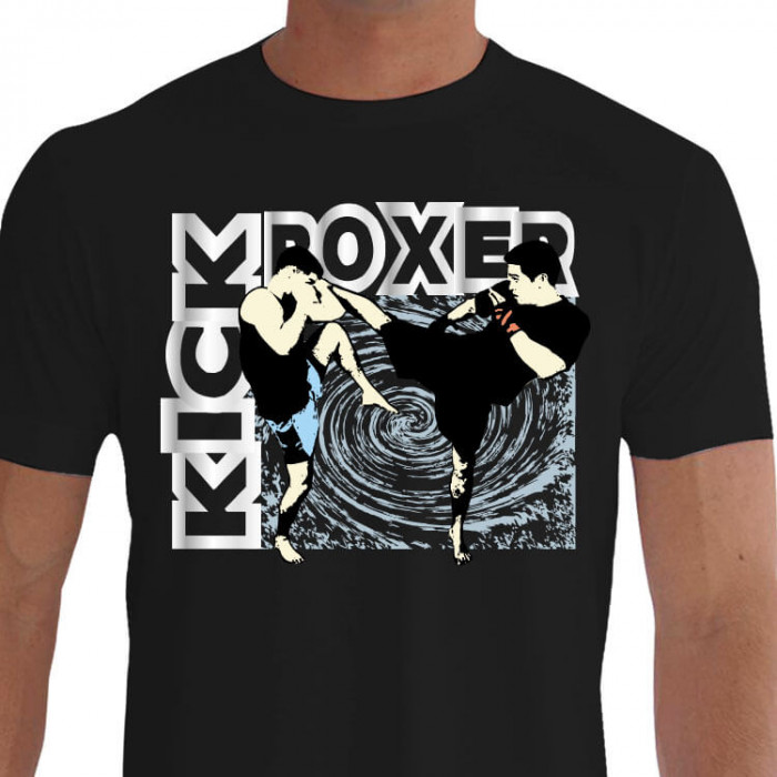 camiseta biral kickboxing - Preta