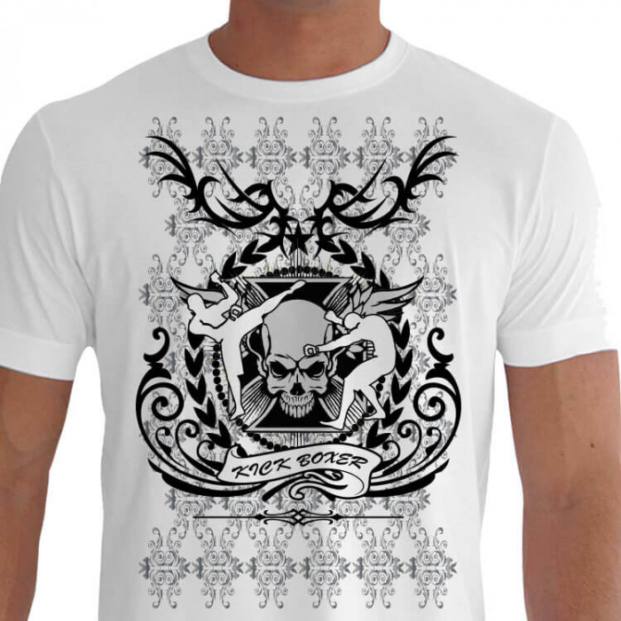 camiseta liscz kickboxing - BRanca