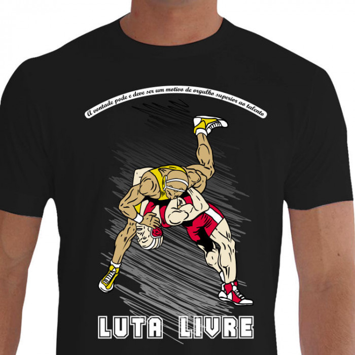camiseta bl acb luta livre - Preta
