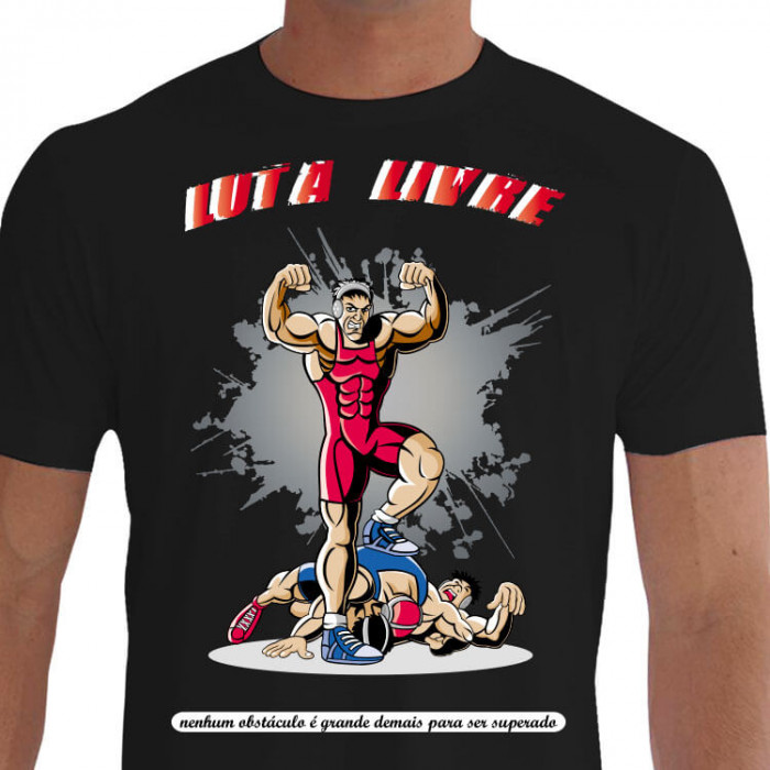 camiseta mlidns luta livre - Preta