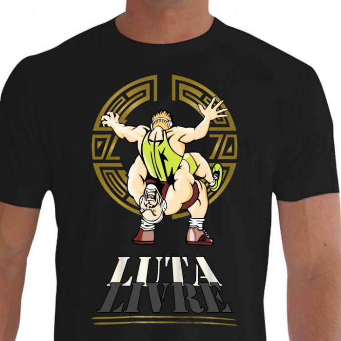 camiseta nreal luta livre - Preta