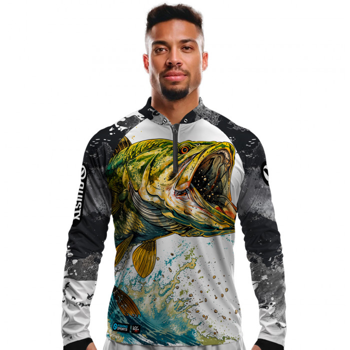 Camisa Premium - Pro Elite Bass Havoc - Pesca Esportiva - DryUv50+ Punho Luva