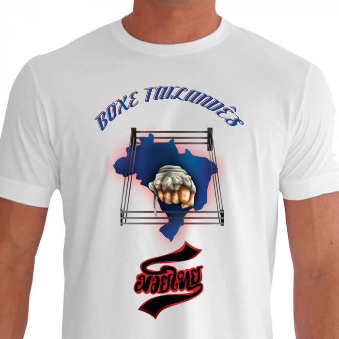 Camiseta de Muay Thai Boxe Tailandês - Branca