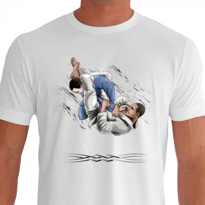 Camiseta de Jiu Jitsu Cabeça Raspada - Branca