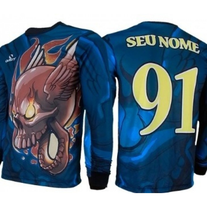 CAMISA FIRE EYES SKULL MOTOCROSS UV PROTECTION