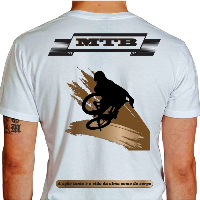 camiseta ath mountain bike - BRANCA
