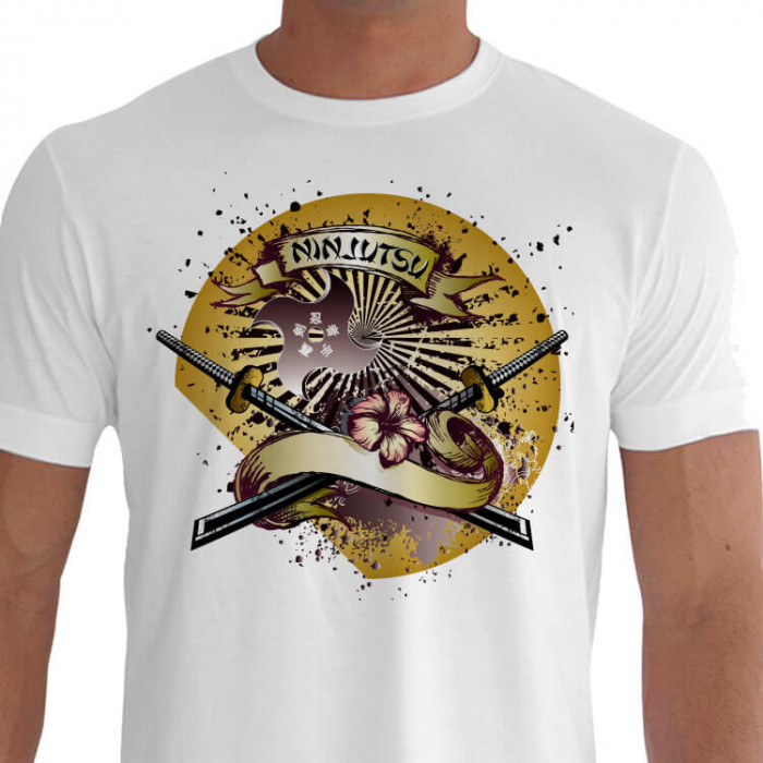 camiseta bikz ninjutsu - Branca