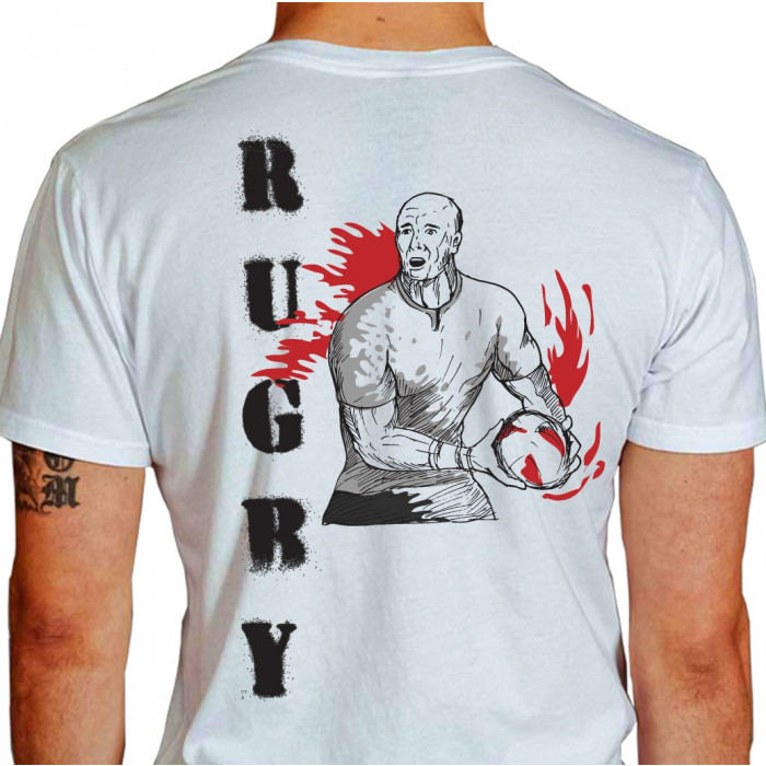 camiseta huk rugby - branca