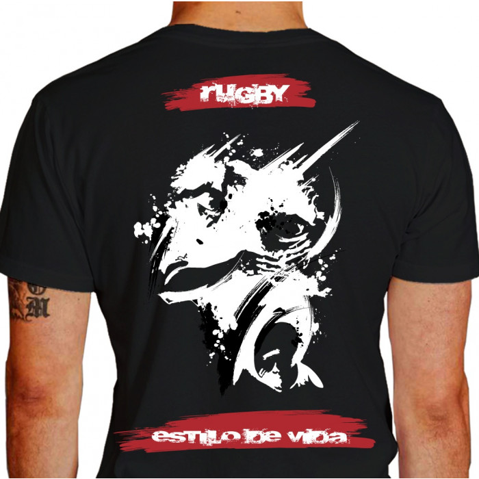 camiseta campo rugby - preto