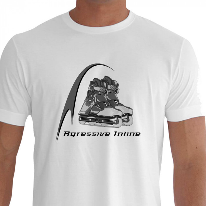Camiseta Intense Agressive Patins in Line - BRANCA