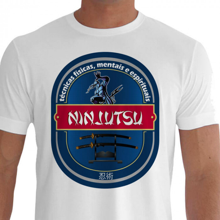camiseta licaz ninjutsu - Branca
