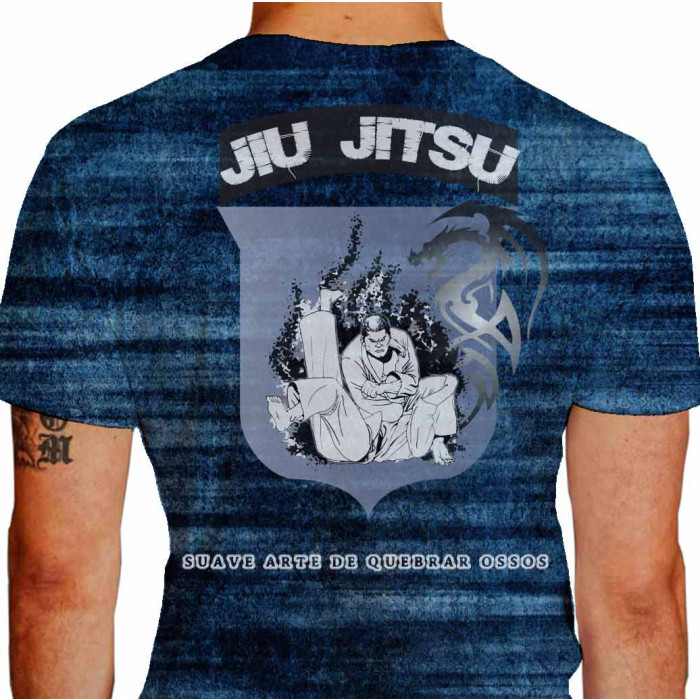 Camiseta - Jiu-Jitsu - Casca Grossa Dragão Quebrar Ossos Costas