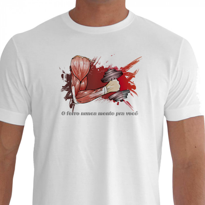 Camiseta MNT Musculação - branca