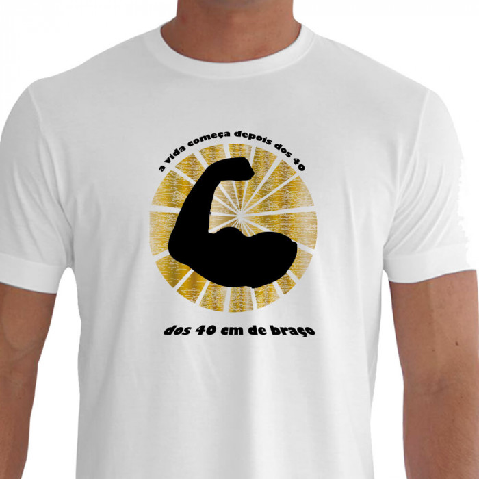 Camiseta MSU Musculação - branca