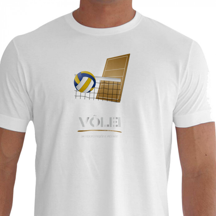 Camiseta - Vôlei de Praia - Determinação e Paixão - branca