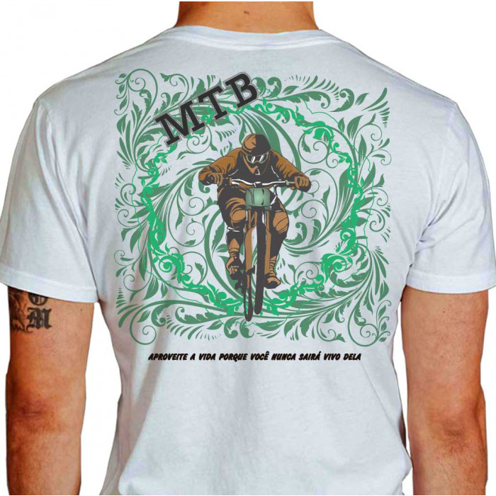 camiseta qcert mountain bike - branca