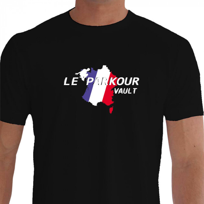 Camiseta - Parkour - Vault Mapa da França PK Origem Francesa - PRETA
