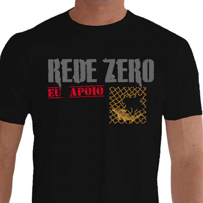 Camiseta - Pesca Submarina - Rede Zero eu Apoio Peixe Preso na Rede de Pesca