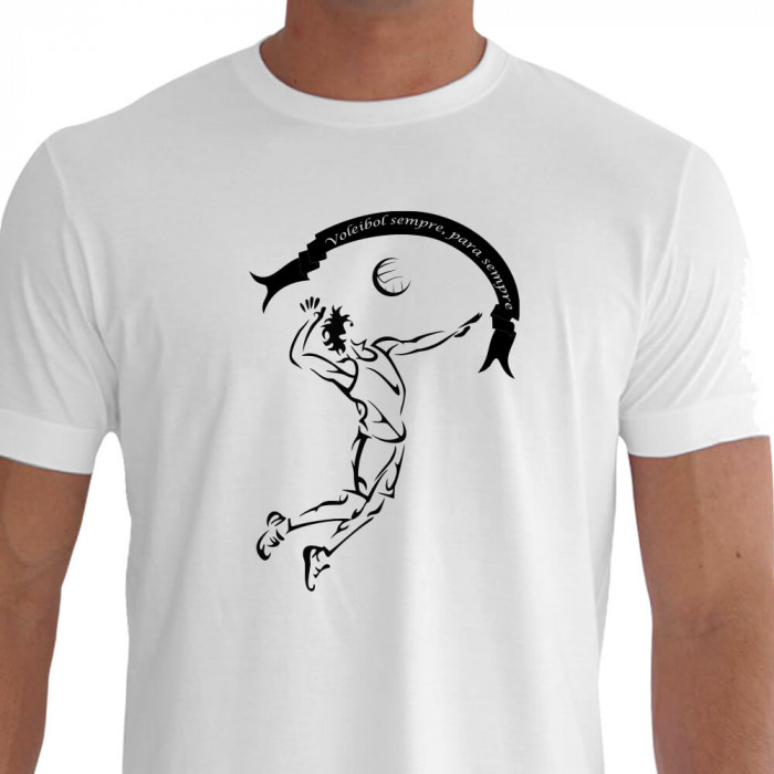 Camiseta Sempre pra Sempre Volei branca