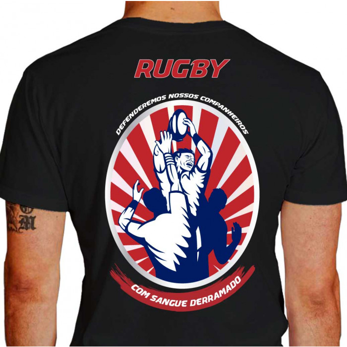 camiseta fitz rugby - preta