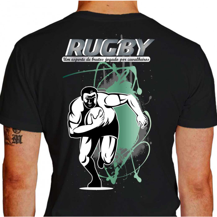 camiseta hyu rugby - preta