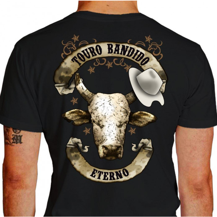 Camiseta Touro Bandido Rodeio - 100% Dry Fit