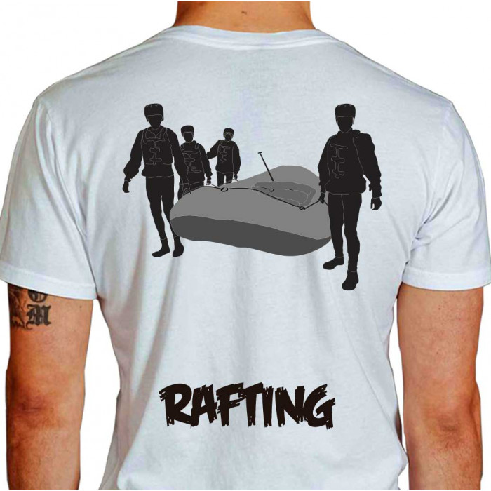 camiseta trs rafting - branca