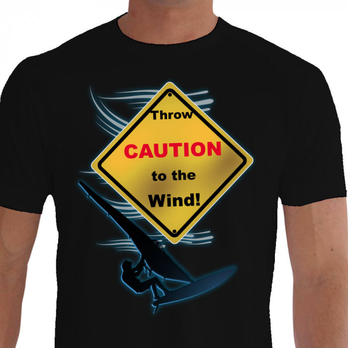 Camiseta CAUTION Windsurf - preta