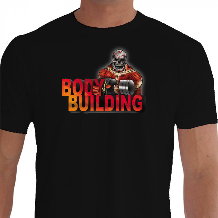 Camiseta CAVEIRA MUSCULAÇÃO Preta