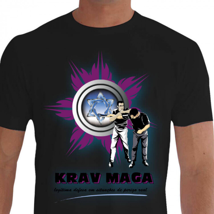 Camiseta DEFESA Krav Maga - Preta