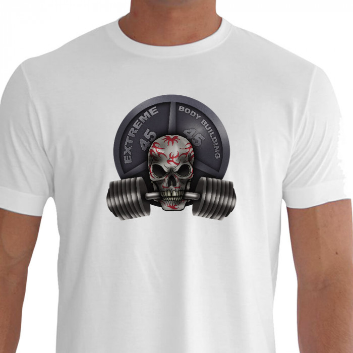 Camiseta EXTREME MUSCULAÇÃO Branca