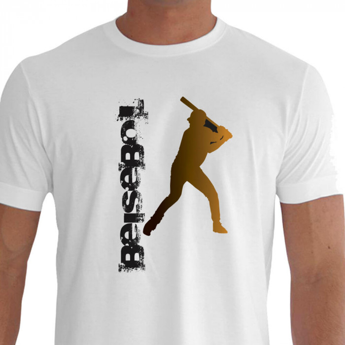 Camiseta - Beisebol - Rebatedor Posição de Tacada Branca