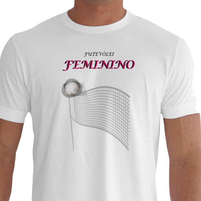 Camiseta FEMINS Futevolei Branca