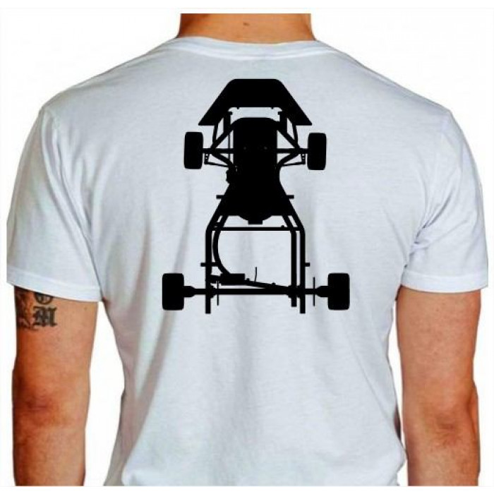 Camiseta - Kart - Kartismo Chassis Costas Branca