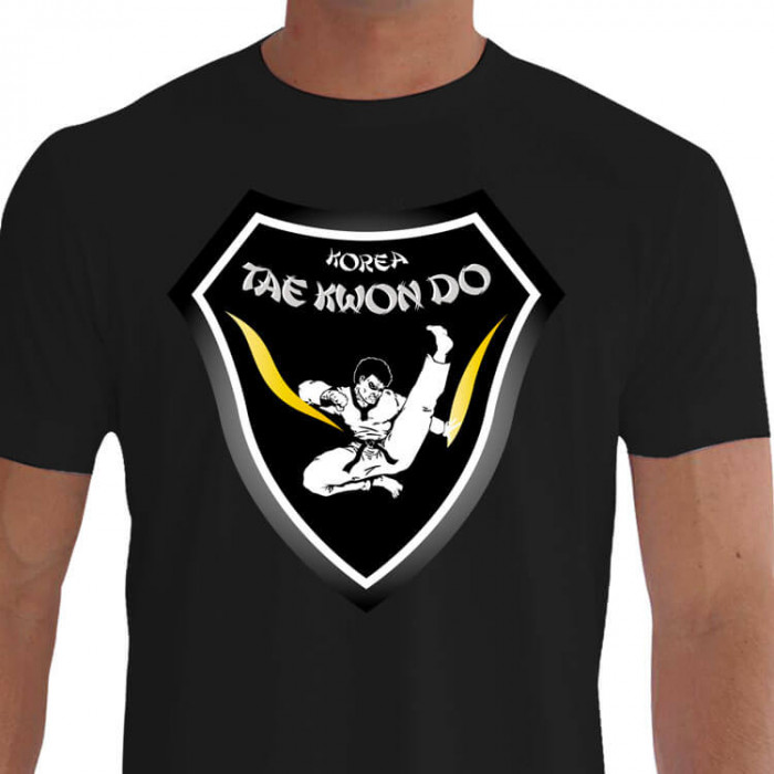 Camiseta - Tae Kwon Do - Voadora Lutador Linha Reta Korea