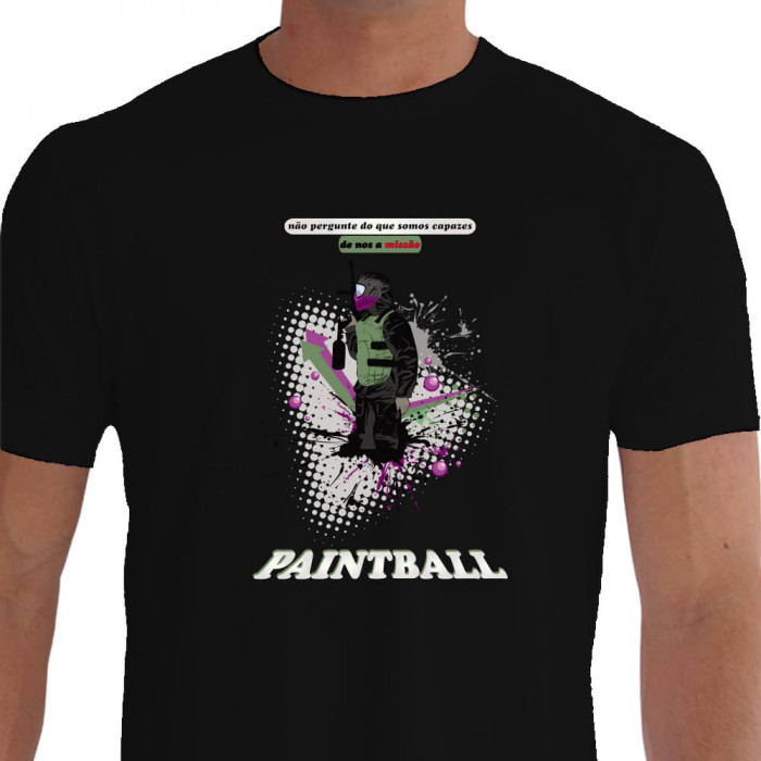 camiseta missao paintball - preta