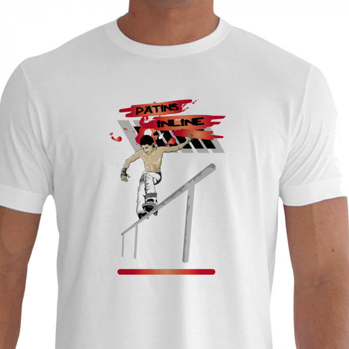 camiseta mlvino patins in line - BRANCA