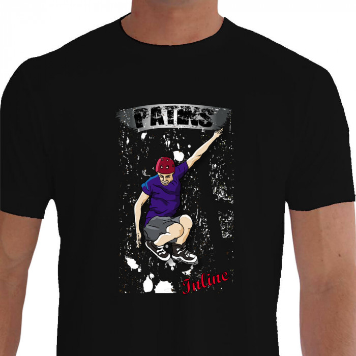 camiseta nmra patins in line - PRETO