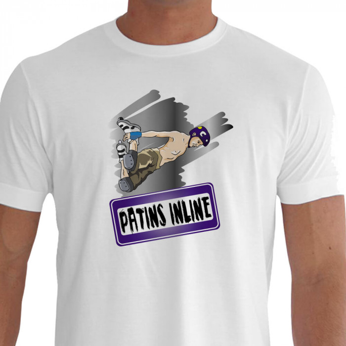 camiseta nvbras patins in line - BRANCA