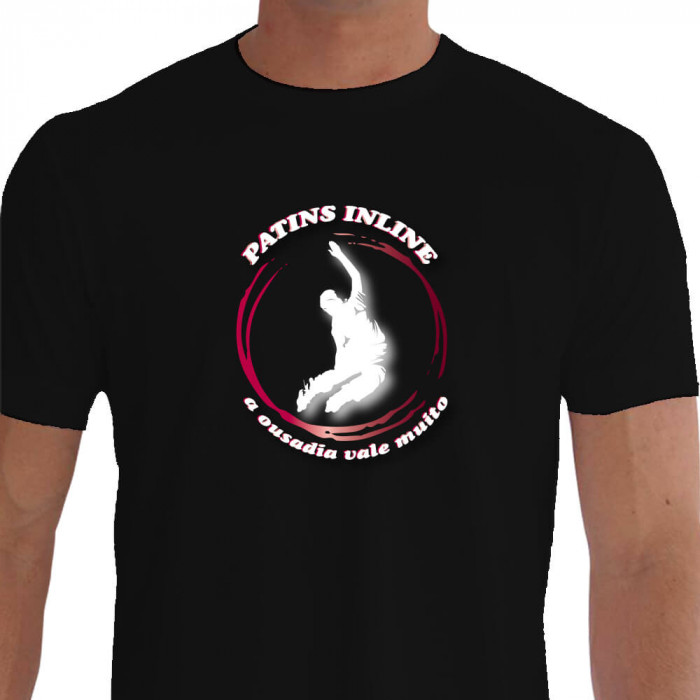 camiseta ousd patins in line - PRETO