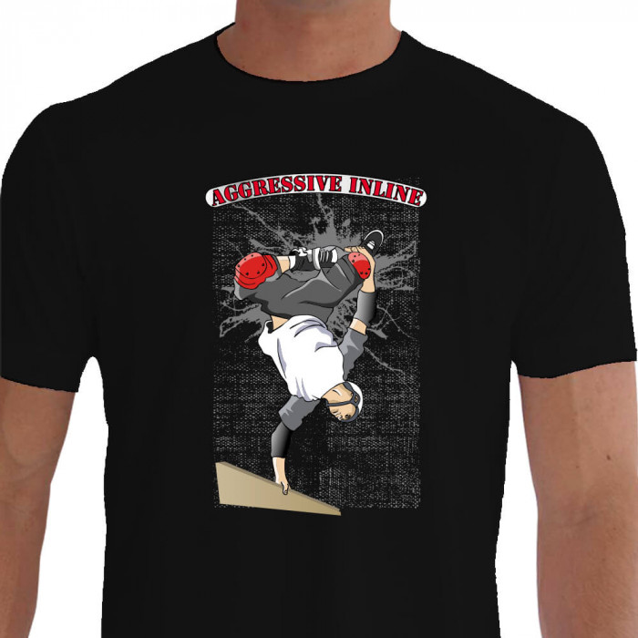 camiseta ptspots patins in line - PRETA