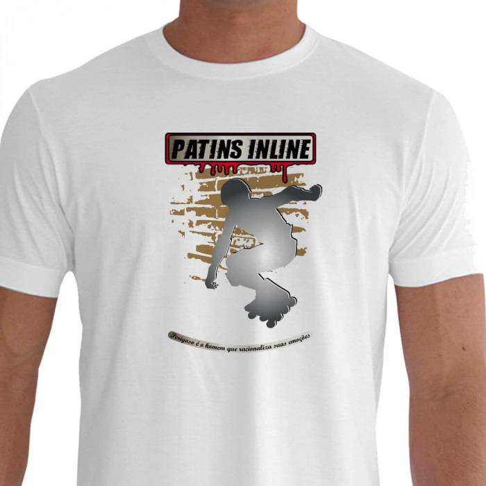camiseta rcnal patins in line - BRANCA