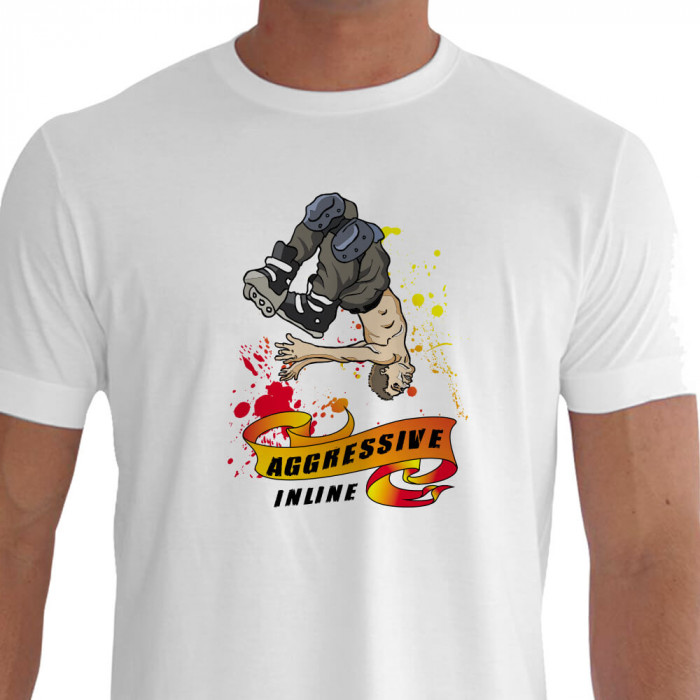camiseta slm patins in line - BRANCA