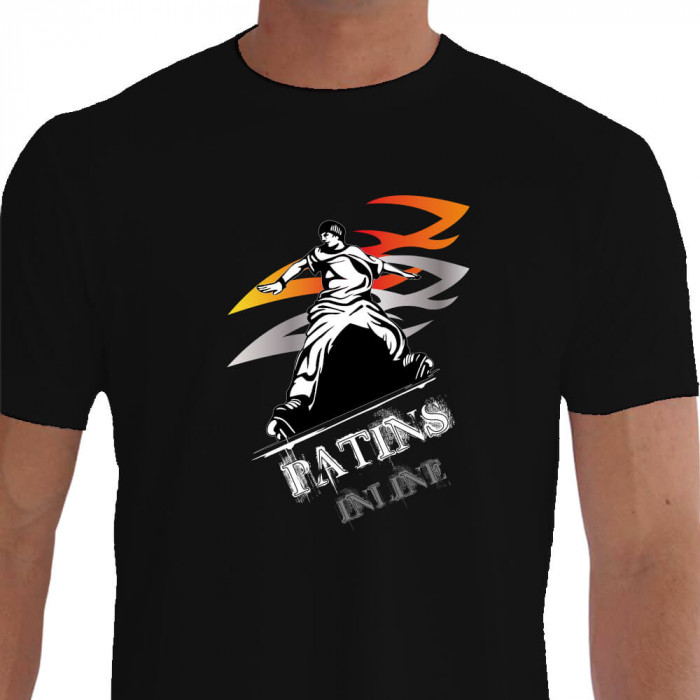 camiseta tdbea patins in line - PRETA