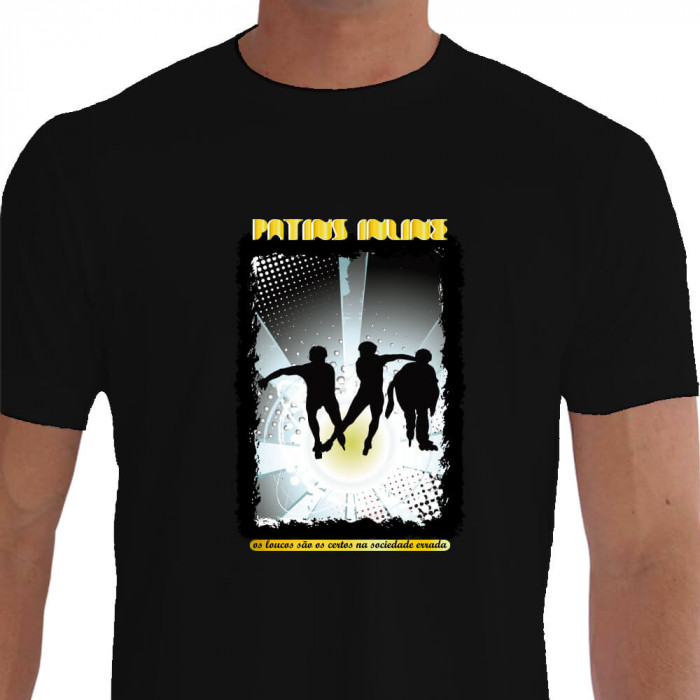 camiseta umeis patins in line - PRETA
