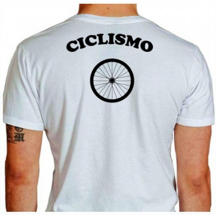 Camiseta - Ciclismo - Roda Bike Ciclista Velocista Sprinter Costas Branca