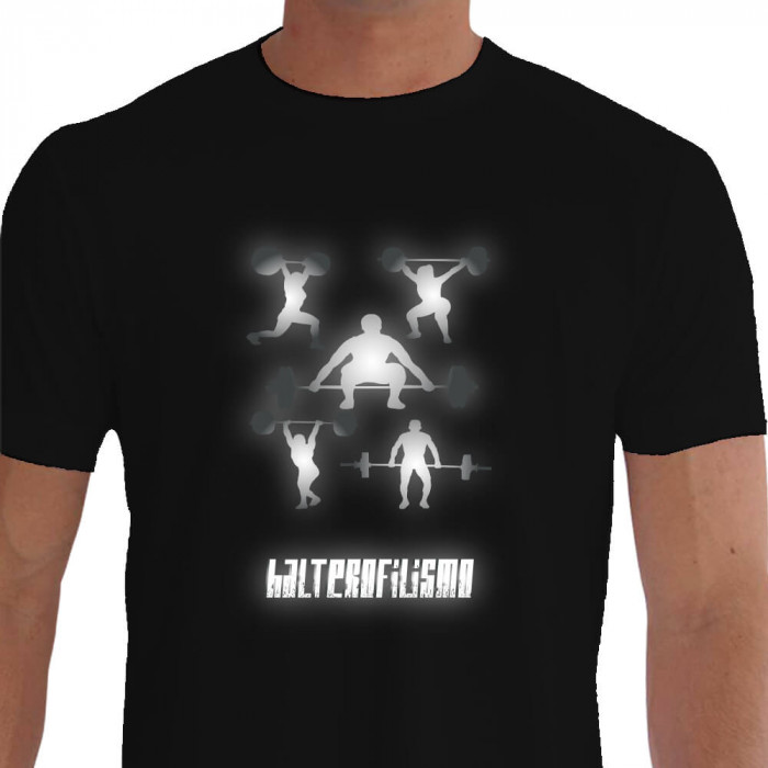 Camiseta - Halterofilismo - Competição Atletas Diversas Posições PReta