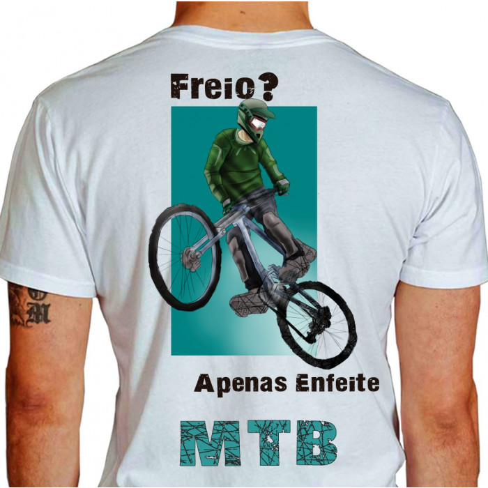 camisetas freio mountain bike - branca