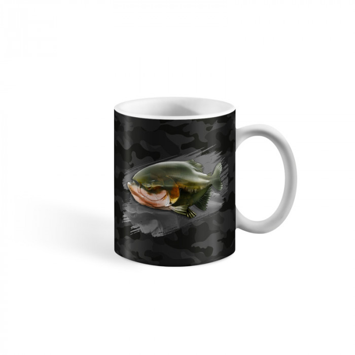 Caneca Porcelana - Pesca Esportiva - Camuflada Black Tambaqui